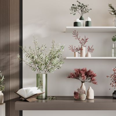 现代花瓶花艺组合 花瓶植物 花瓶花卉