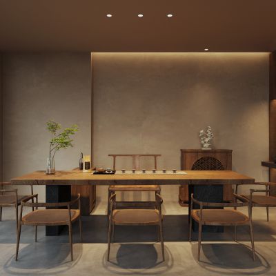 新中式茶馆茶室3D模型