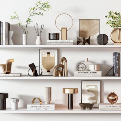 装饰品摆件 书籍 花瓶