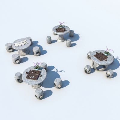  中式石桌椅 石桌 石凳 石头桌椅 石头桌子 石材桌椅 中式景观座椅 石椅组合