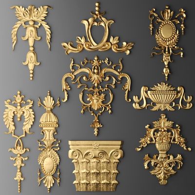 墙体门窗结构,雕花石膏