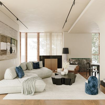 现代奶油风客厅