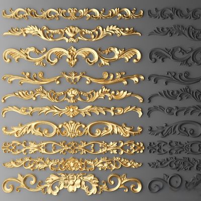 墙体门窗结构,雕花石膏