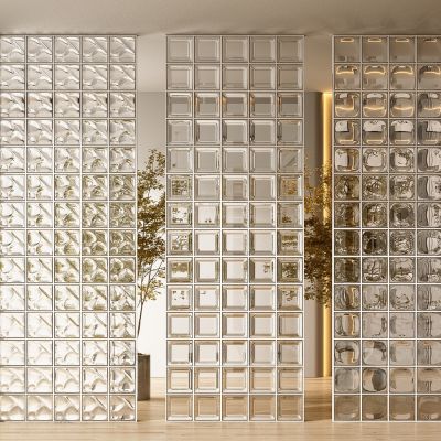 玻璃砖隔断 屏风