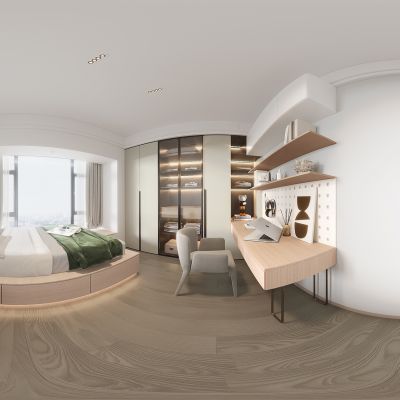 现代简约儿童房全景