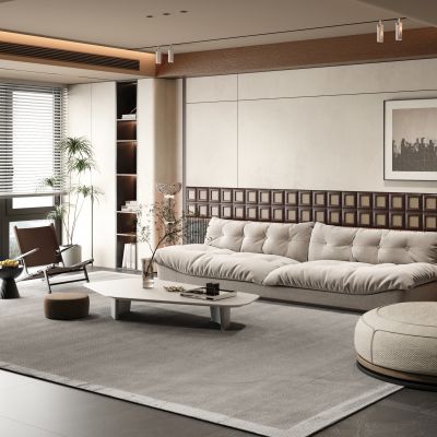 现代中古风客厅