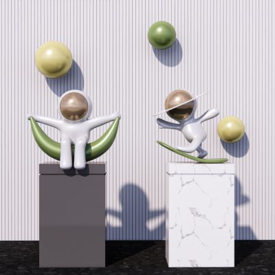 现代简约宇航员雕塑 艺术摆件