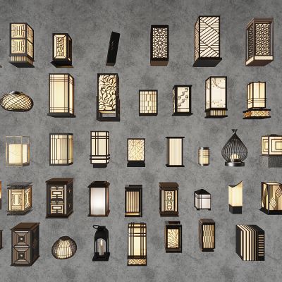 su现代中式景观灯 草坪灯 庭院灯 户外灯大组合