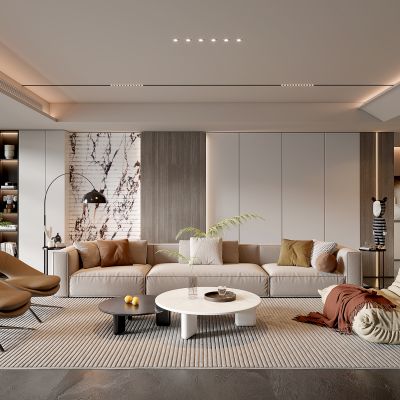 现代家居客厅 现代客厅 简约客厅 现代茶几组合 茶几 落地灯 极简客厅