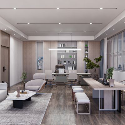 董事长办公室经理办公室SU模型