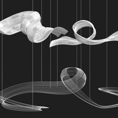 飘带灯带吊灯模型