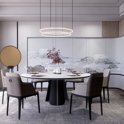 餐桌椅SU模型下载