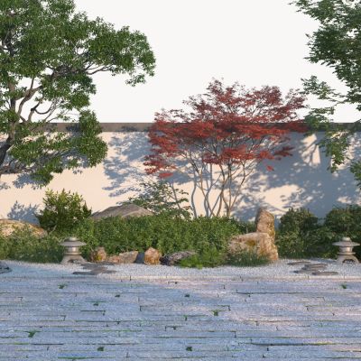 现代植物堆 灌木 景观树3D模型