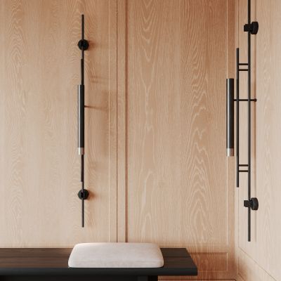 侘寂，现代，壁灯，黑铁，铁艺