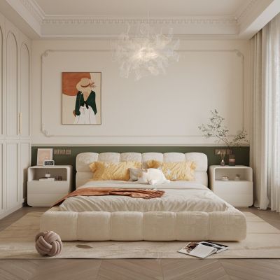 奶油风卧室 客卧