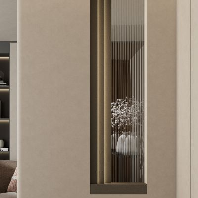 轻奢奶油诧寂风斯卡帕叠级玄关