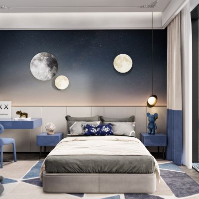 太空主题儿童房SU模型