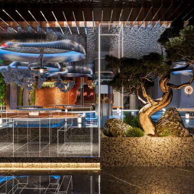 现代网红烤肉店