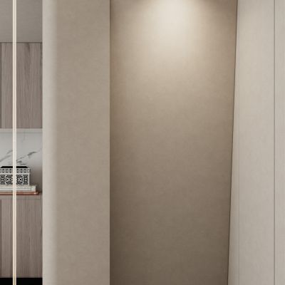 奶油诧寂风辉光管隔断玄关