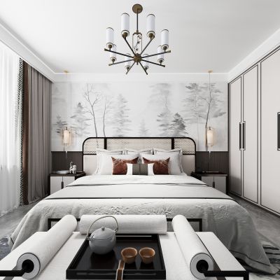 新中式卧室 套房