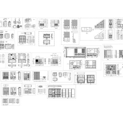 定制家居家具标准设计制图规范工艺cad图纸鞋柜节点详图