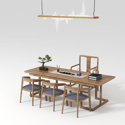 新中式茶桌椅组合2