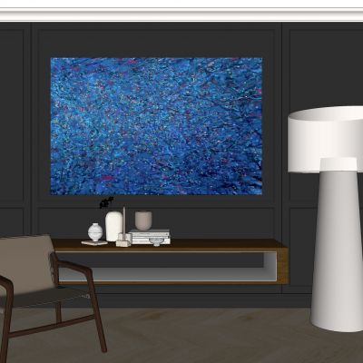 蓝色抽象装饰画