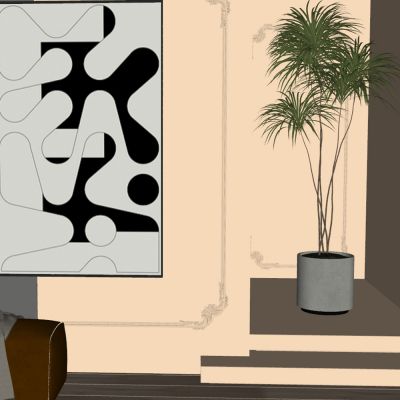 现代装饰画 绿植