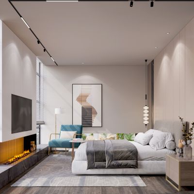 现代卧室主人房