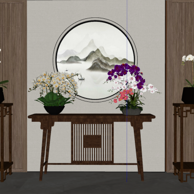 新中式端景条案