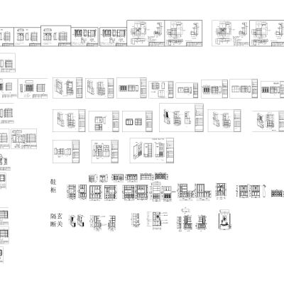 定制家居家具标准设计制图规范工艺cad图纸鞋柜节点详图