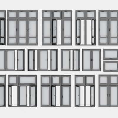 现代窗户窗框，断桥铝塑钢窗户，平开窗户，窗户组合，落地窗户，客厅卧室窗户