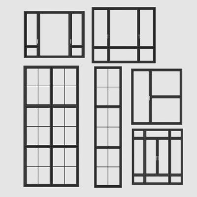 现代窗户，断桥铝塑钢窗户，平开窗户，窗户组合，落地窗户，别墅客厅阳台窗户