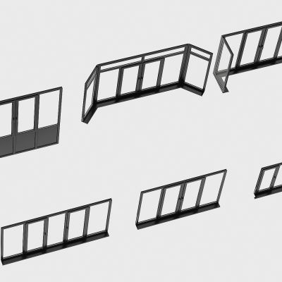 现代窗户，断桥铝塑钢窗户，平开窗户，异形U形窗户，落地窗户，客厅卧室窗户