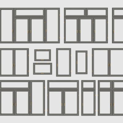 现代窗户，断桥铝窗户，塑钢窗户，平开窗户，客厅卧室窗户，厨房卫生间窗户