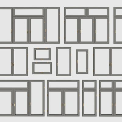 现代窗户，断桥铝塑钢窗户，平开窗户，窗户组合，落地窗户，客厅卧室阳台窗户