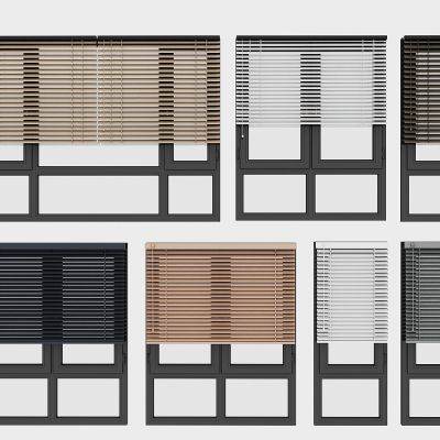 现代窗户，断桥铝塑钢窗户，平开窗，百叶窗帘，客厅卧室窗户，厨房卫生间窗户