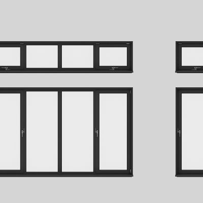 现代窗户，断桥铝塑钢窗户，平开窗户，通风窗口，落地窗户，客厅卧室阳台窗户