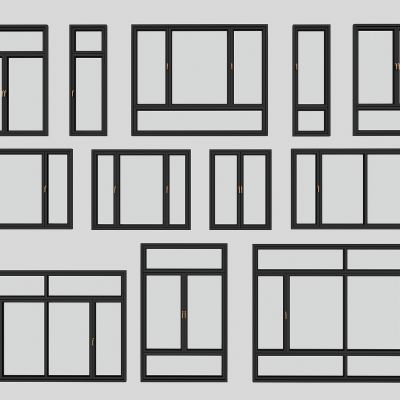 现代窗户，断桥铝窗户，塑钢窗户，平开窗户，窗户组合