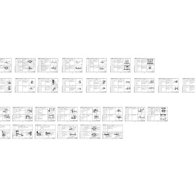 家装公工装通用工艺节点图，顶面工艺节点图，大样图，CAD施工图
