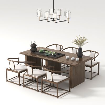 新中式茶桌椅组合