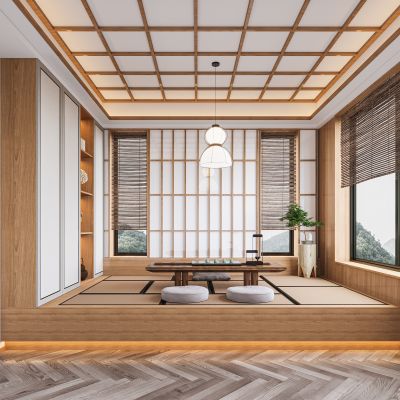 侘寂风榻榻米卧室