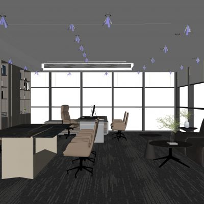 现代风格领导 总经理 董事长办公室