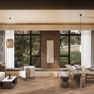 新中式民宿接待室 茶室 私人会所