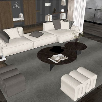 Minotti 现代沙发茶几组合