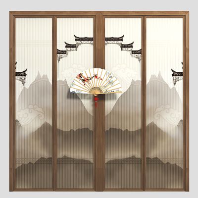 新中式窗格背景