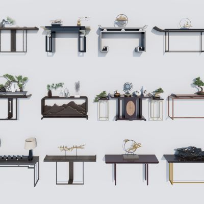 新中式端景台新中式端景条案新中式玄关柜