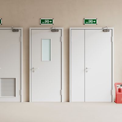 现代消防门 消防栓 应急照明灯