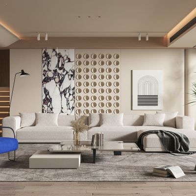 现代奶油风客厅