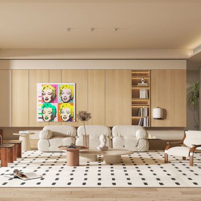 现代奶油风客厅